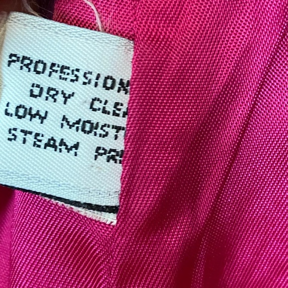 Vintage Jones New York Petite Wool Coat Fuchsia Pink Double Breasted 1980s Style - Picture 7 of 7